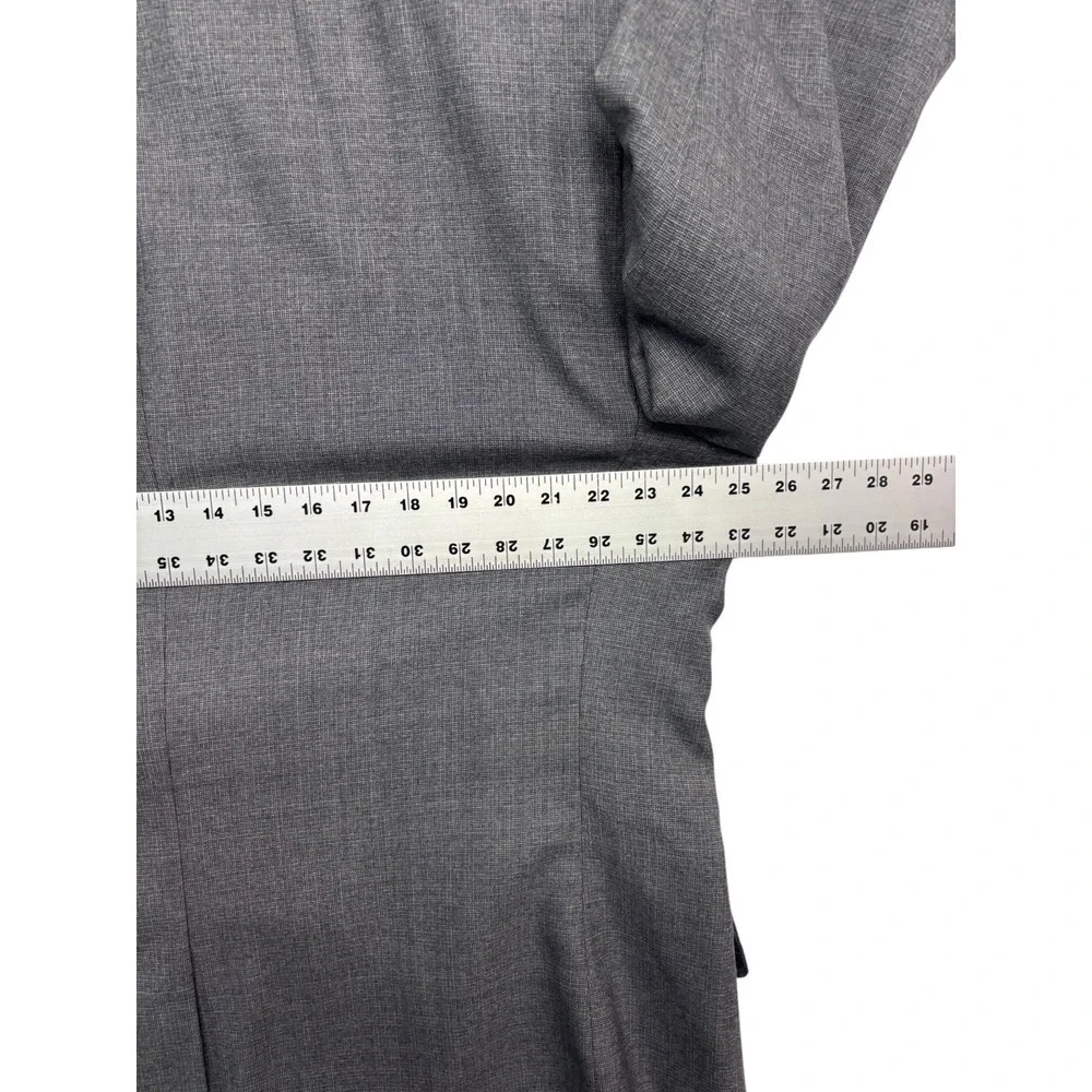Jos A Bank 48L 43x32 Gray 2pc Pant Suit Signature Collection Wool Flat Front